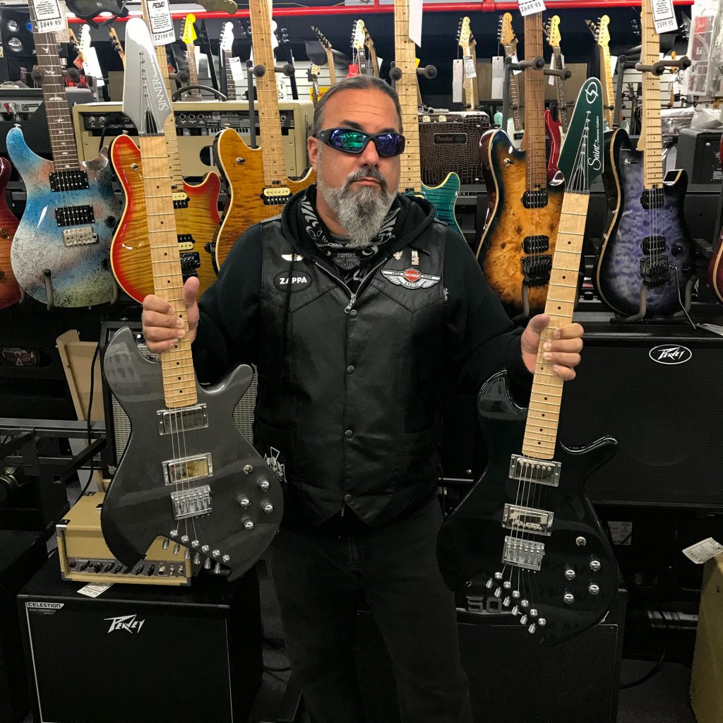 All Music Owner Guy Brogna with Gimenez Guitars